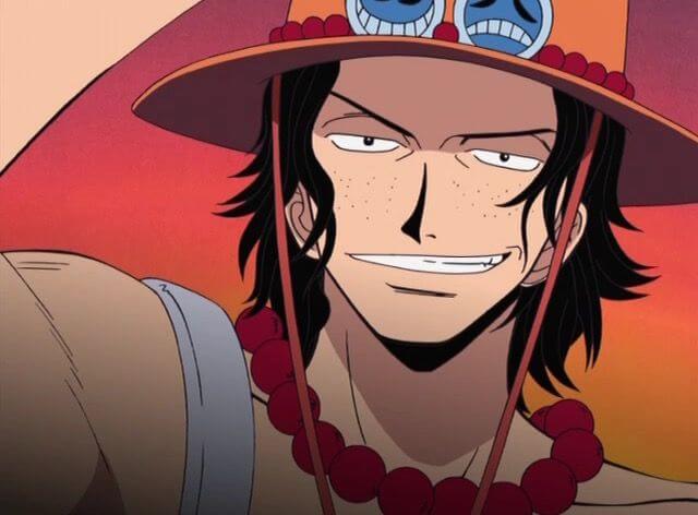Ace from one piece grinning